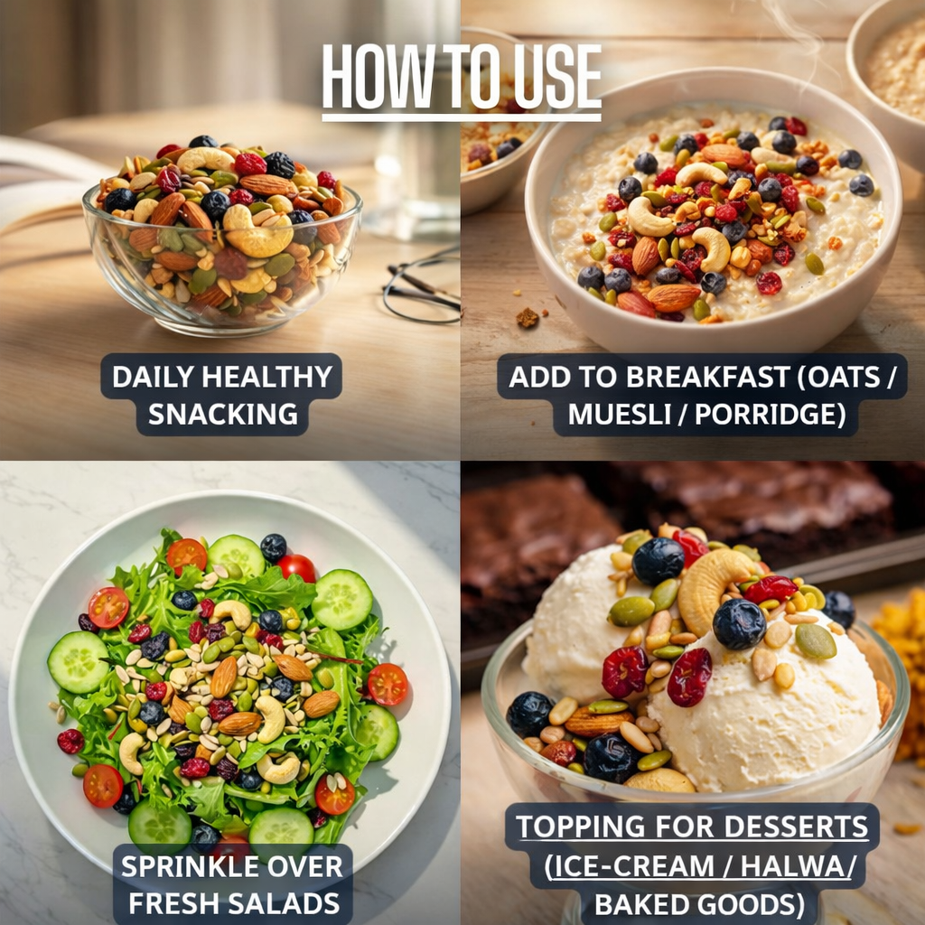 Plan trail mix (full of dryfruits and berries)